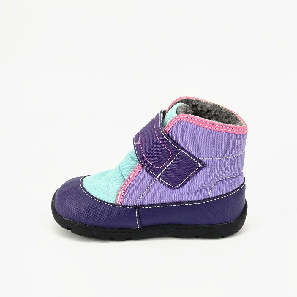 See Kai Run Blake Waterproof Insulated Purple Mint Winter Boots Kids Size 8 EUC